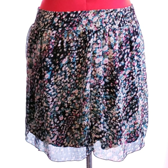 Target Xhilaration Floral Print Mini Skirt - XL - Picture 2 of 3